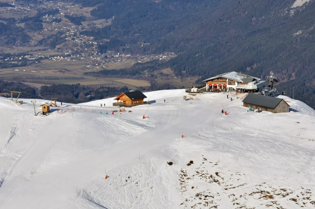 Udsigt over Arnoldstein skisportssted