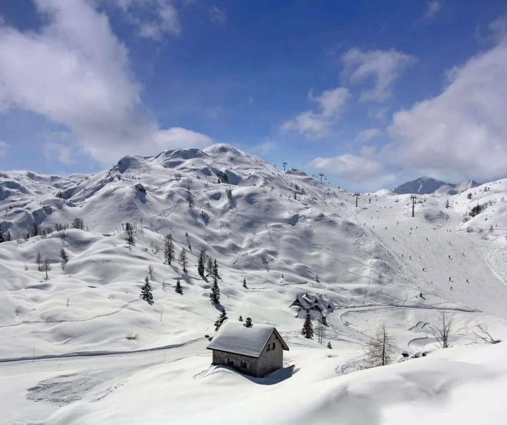 Cabane de la station de ski de Vogel